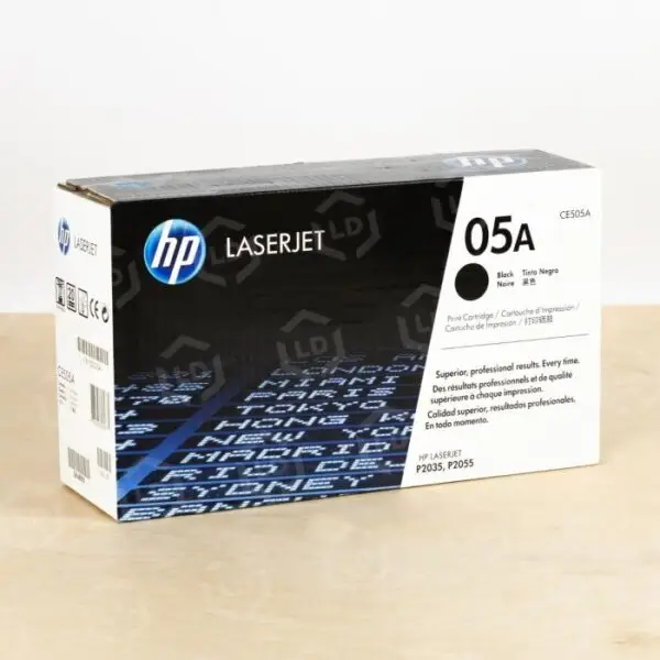 HP 05A Black Original LaserJet Toner Cartridge, CE505A