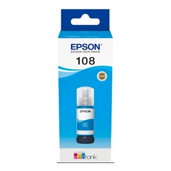 Epson Original 108 EcoTank Cyan Ink Bottle